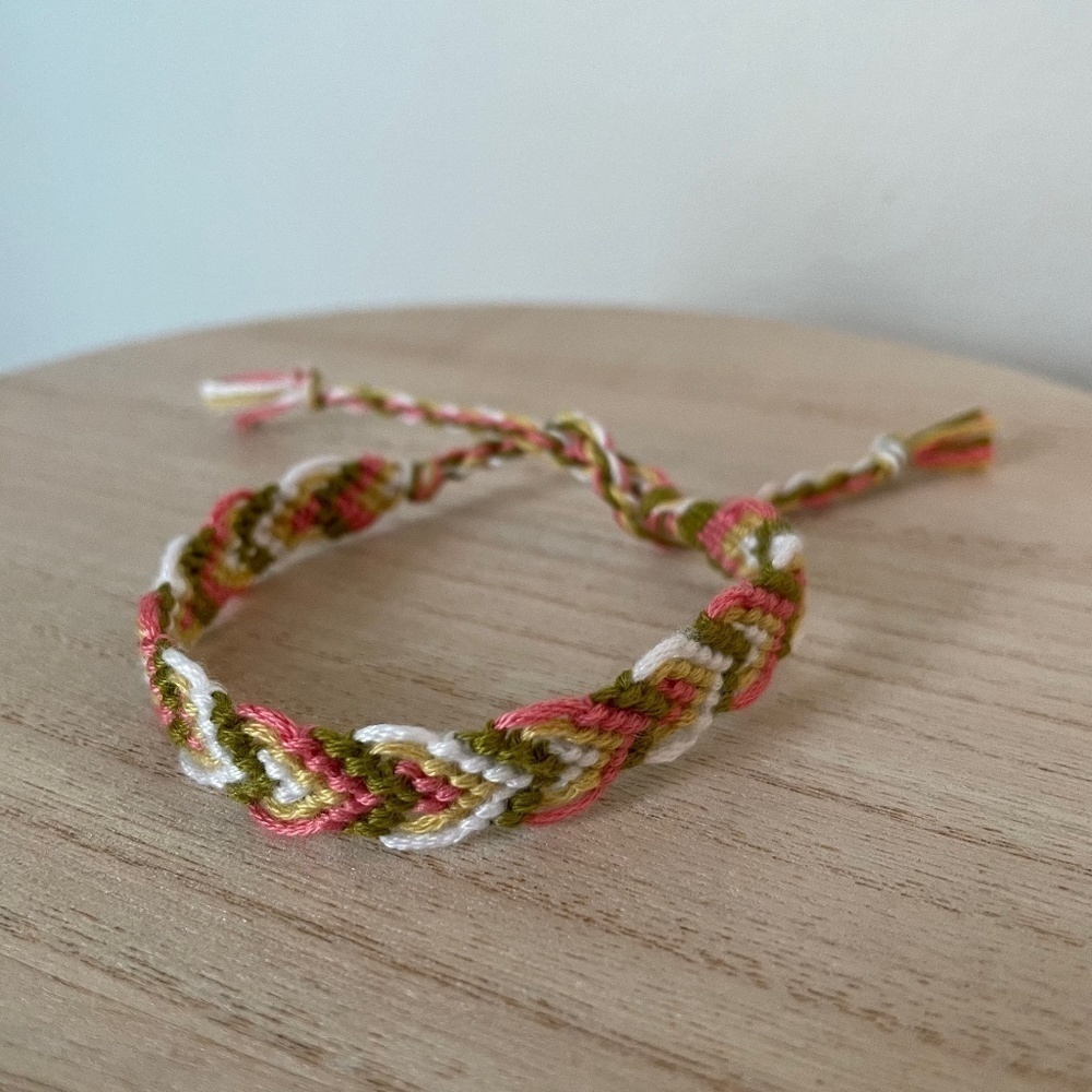 Forested Coral Woven Bracelet